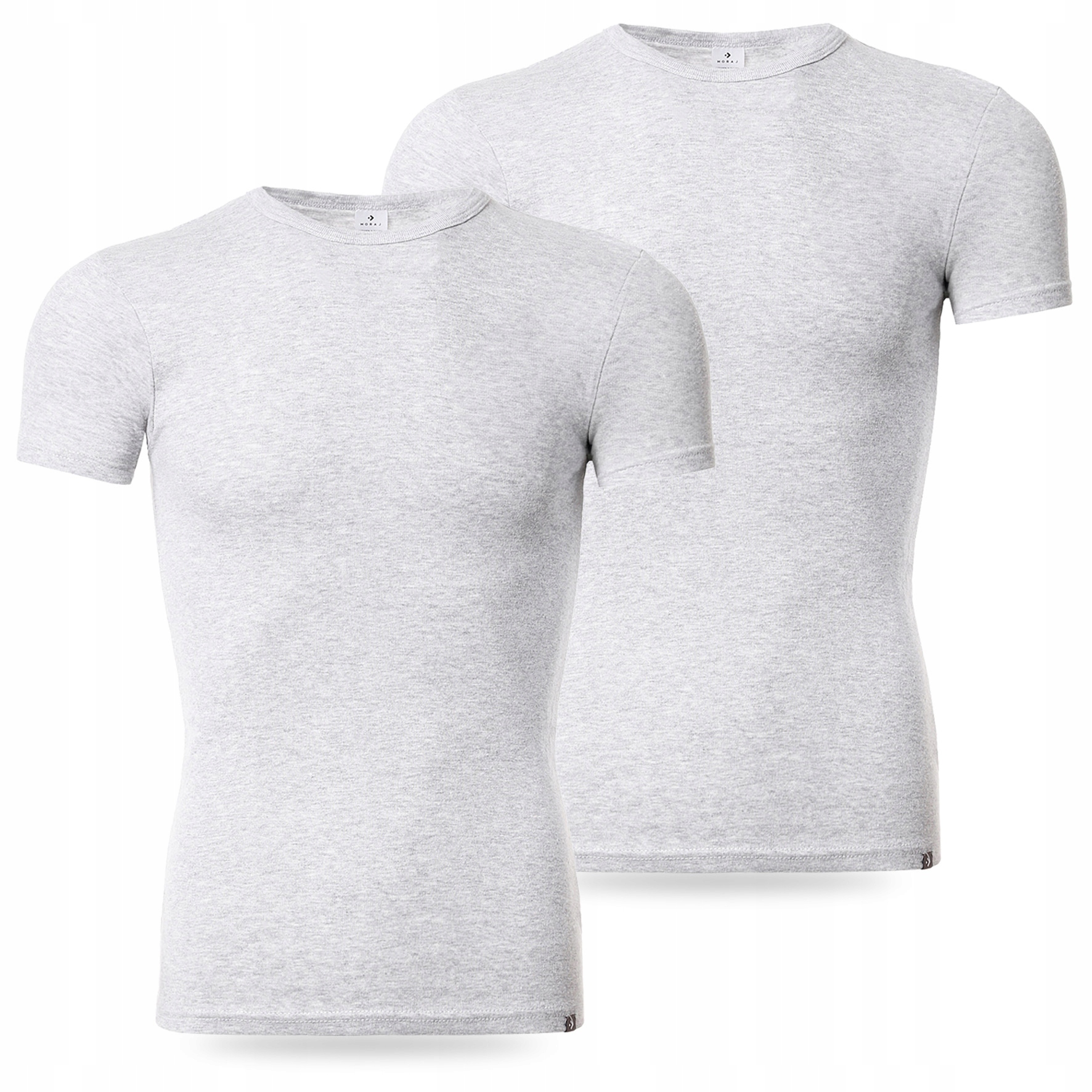 PODKOSZULKA MĘSKA BAWEŁNIANA SZARA DOPASOWANA KOSZULKA BAWEŁNA MORAJ M 2pak