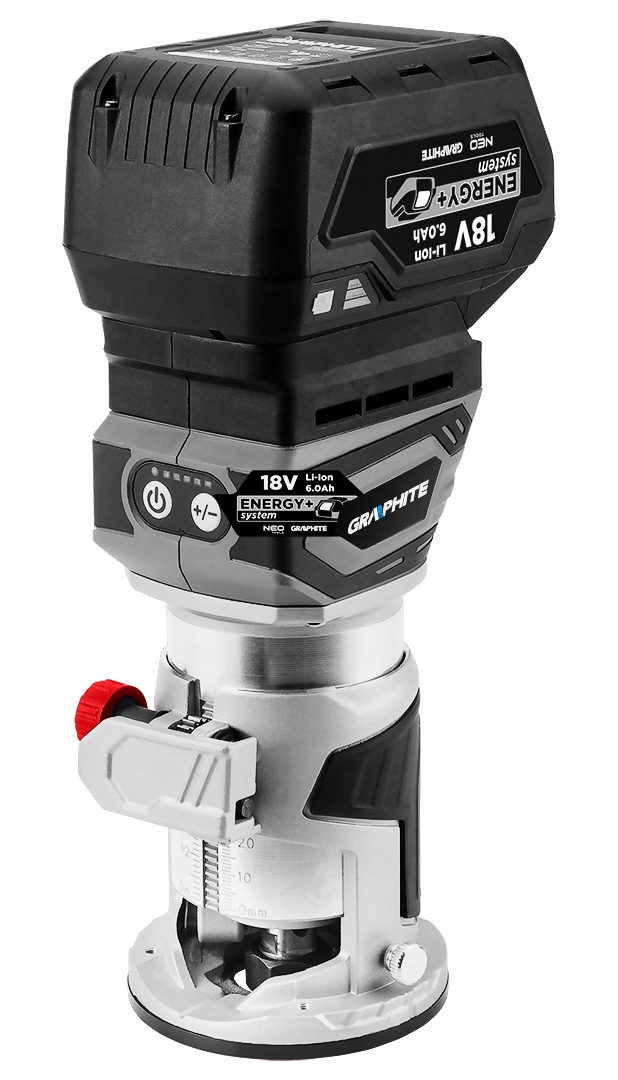 Frezarka bezszczotkowa akumulatorowa Energy+ 18V Informacje dodatkowe regulacja obrotów