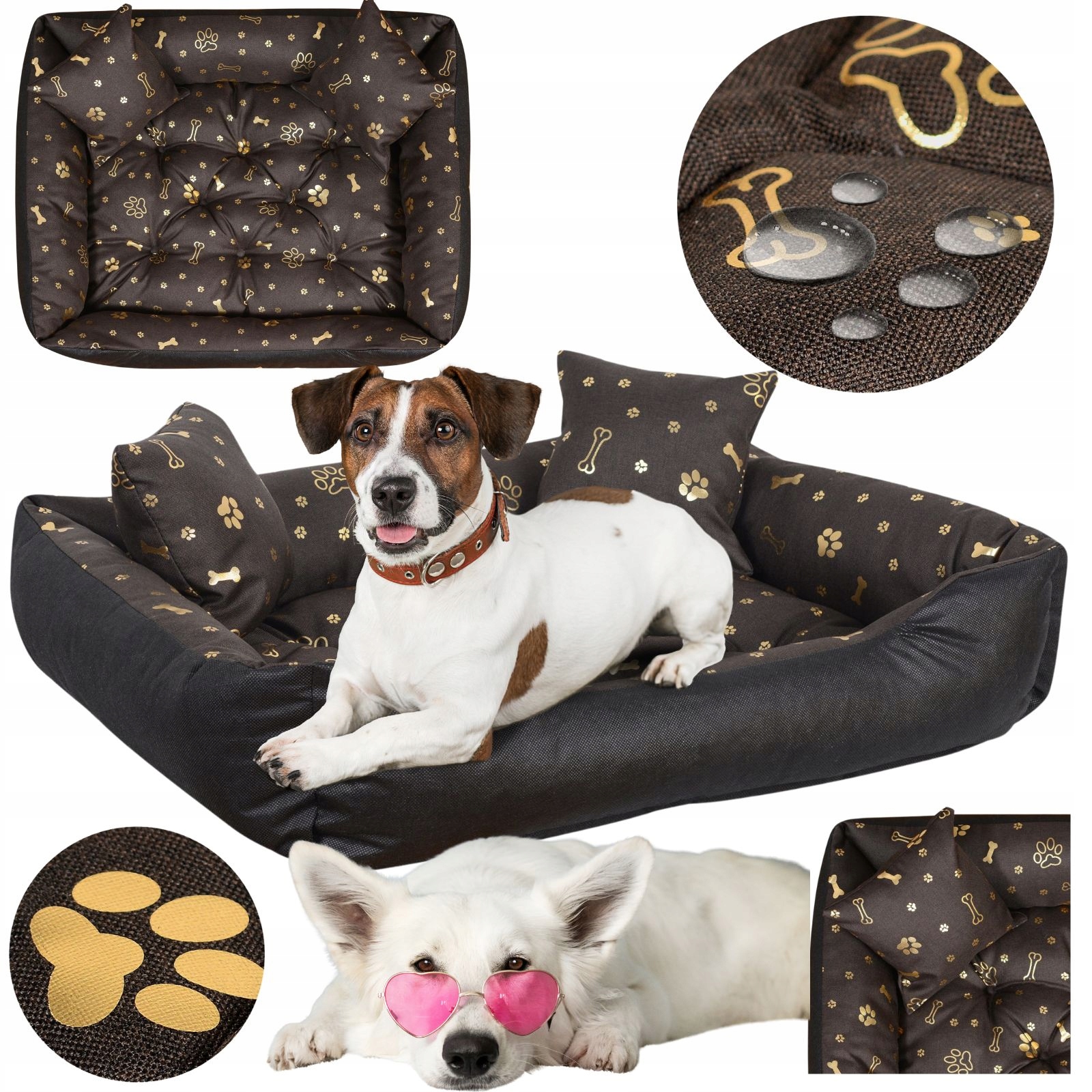 Pelíšek Pro Středního Psa Kotec Voděodolné Kosti XL 100x75 cm