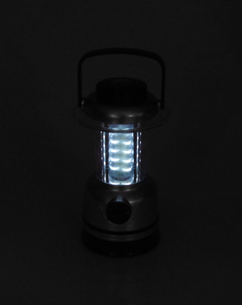 LATARKA LAMPA BIWAKOWA LED DO OGRODU na RYBY w GÓRY POTENCJOMETR wieszak Moc 0 W