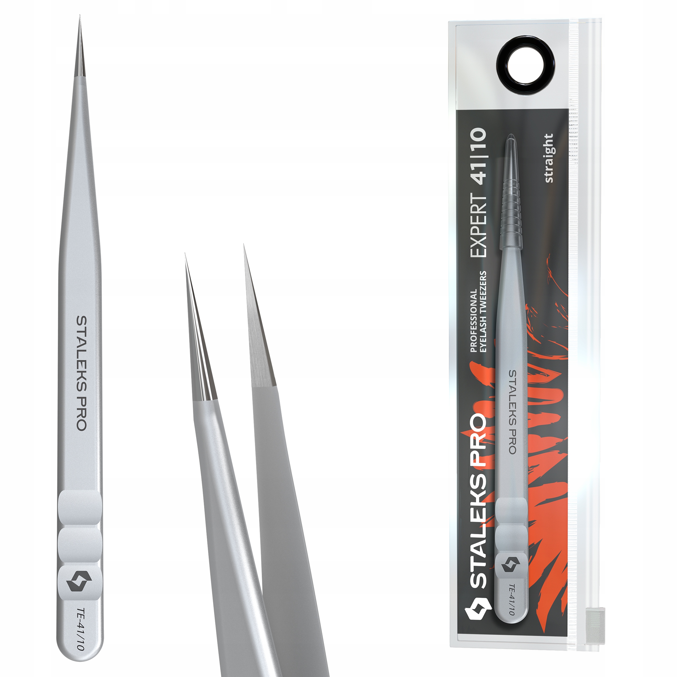 Pinzeta Pro Prodlužování Řas Rovná Staleks Pro Expert 41 Typ 10 TE-41/10