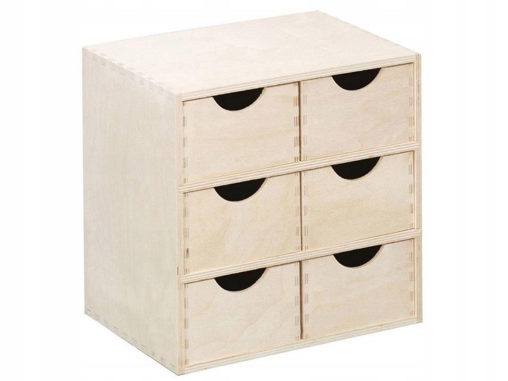 Kontejner na drobnosti, 6xzásuvka, dřevěný , Zeller