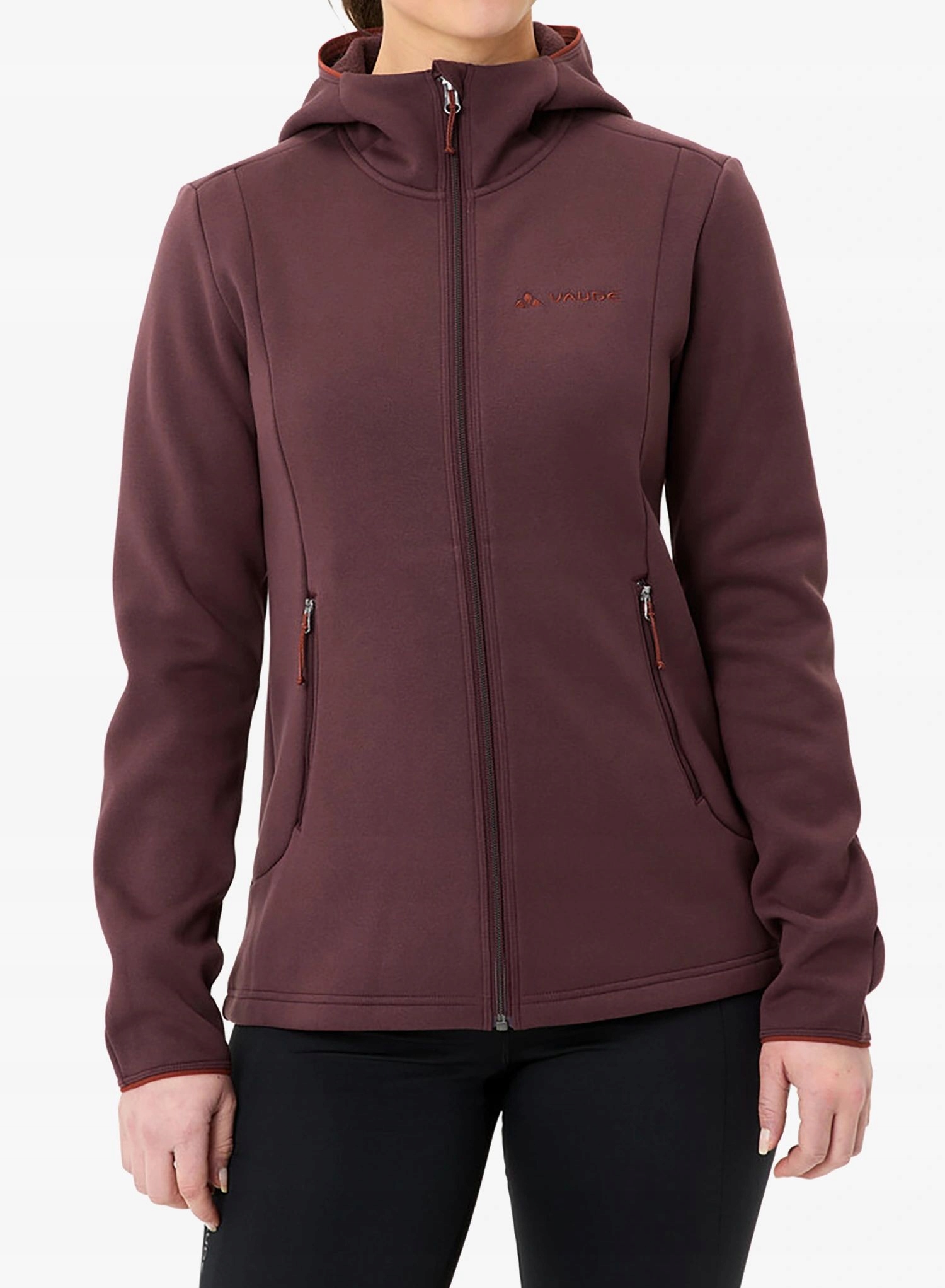 Dámská Mikina s kapucí Vaude Idris Fleece Hoody dark oak 38 (s)