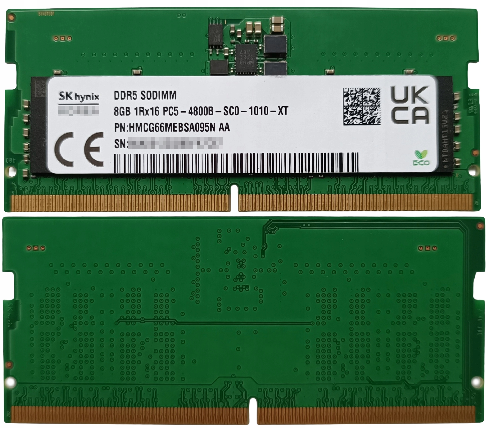 (n) 8GB 1*8GB Hynix DDR5 4800MHz 1,1V HMCG66MEBSA092N