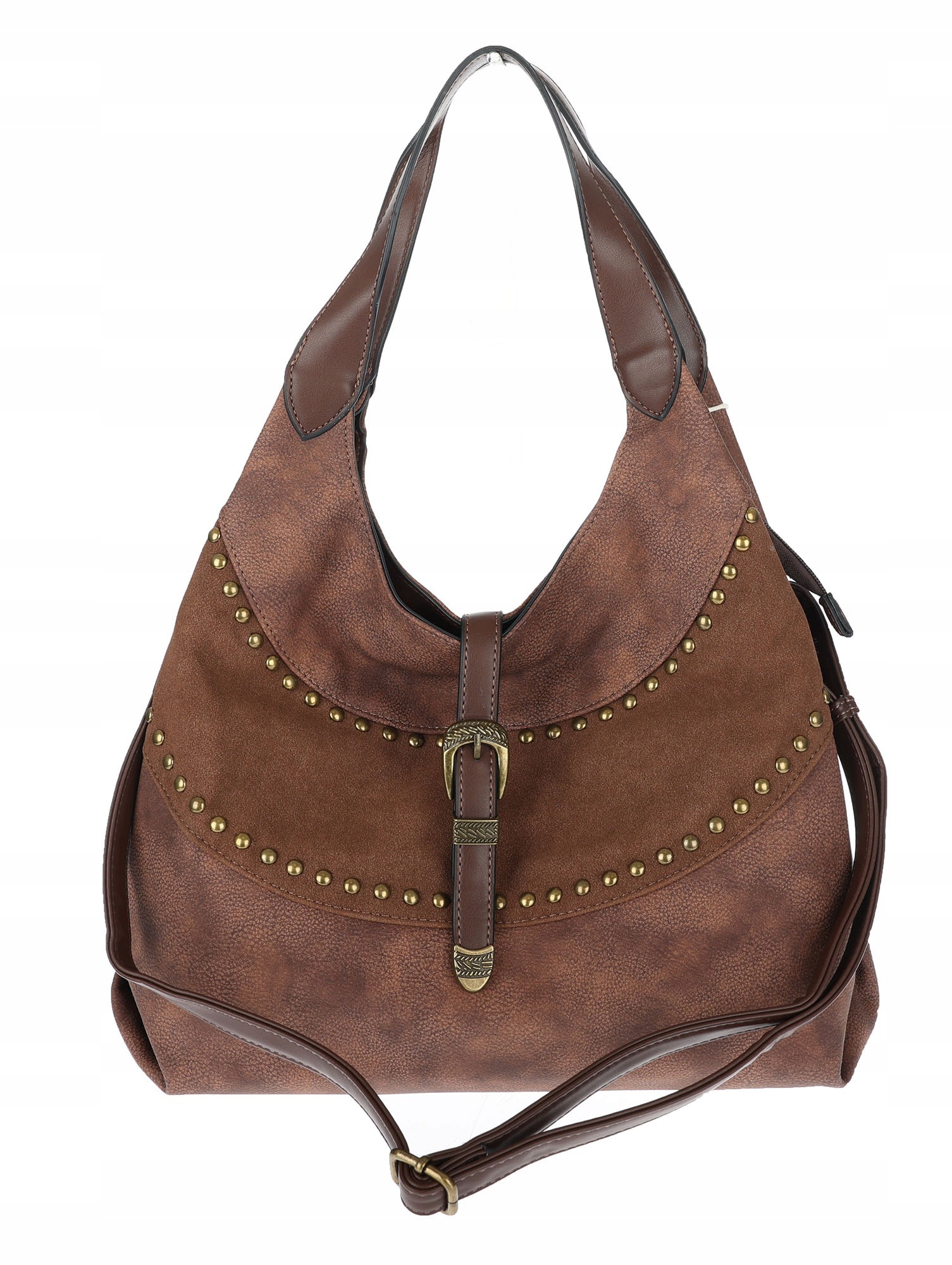 Dámská kabelka městská shopper taška přes rameno pošťačka D530 Čokoládová