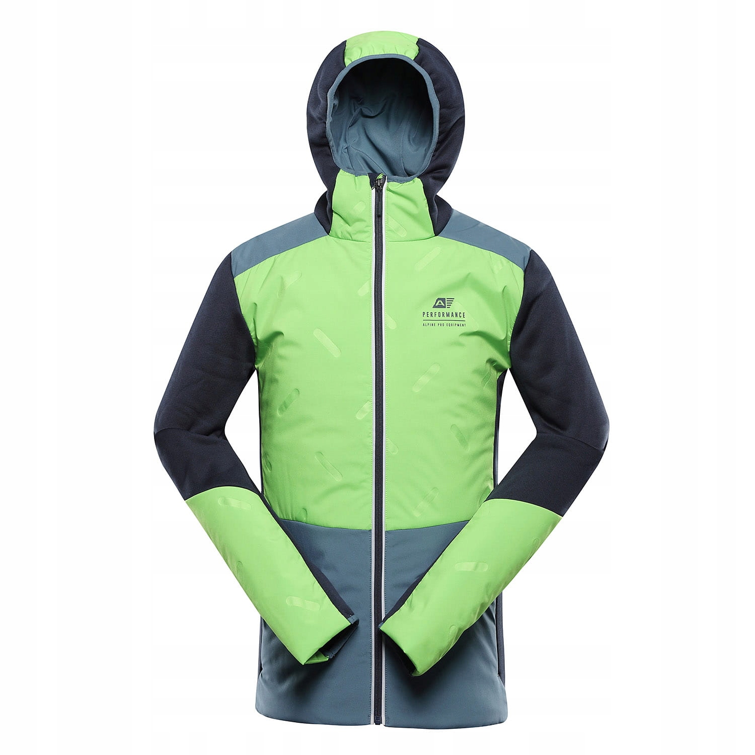 Alpine Pro Bluza męska trekkingowa z kapturem hybryda Gomar zielony r.L