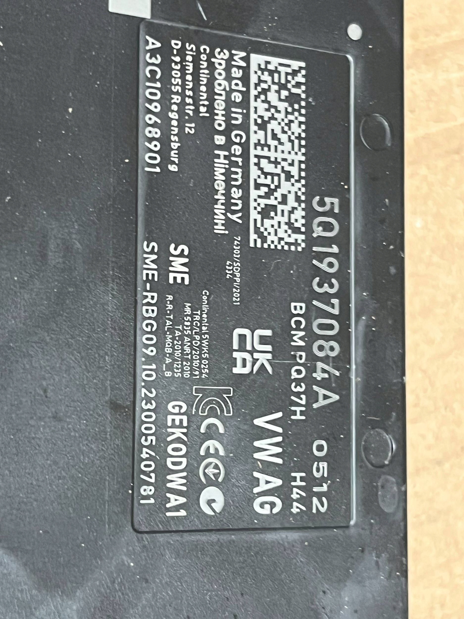module control unit KOMFORTU VW T-ROC LIFT 5Q1937084A !J