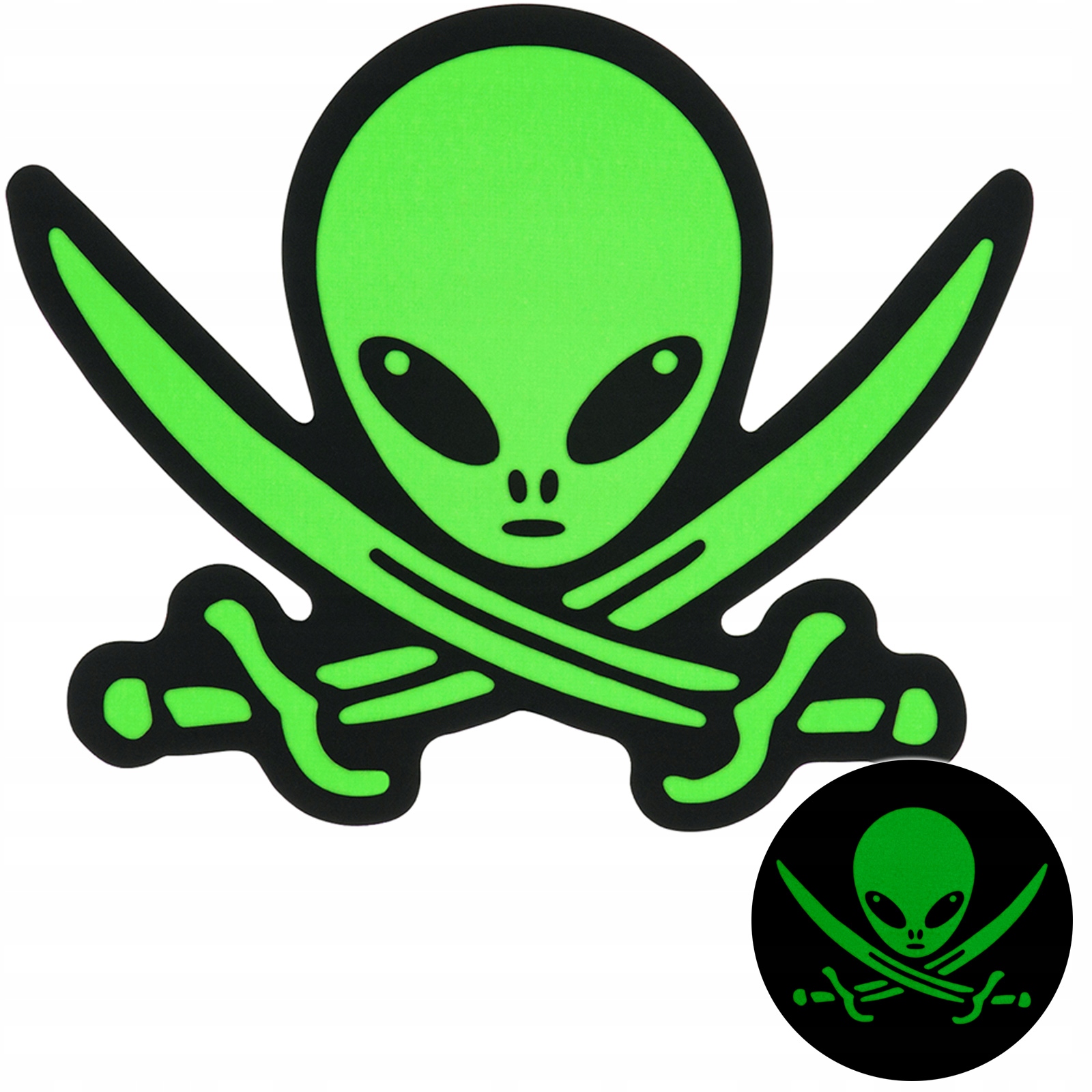 Naszywka rzep M-Tac Ufo Operator Gid Pvc Luminescent black/green