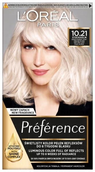 

Loreal Preference Farba 10.21 Stockholm