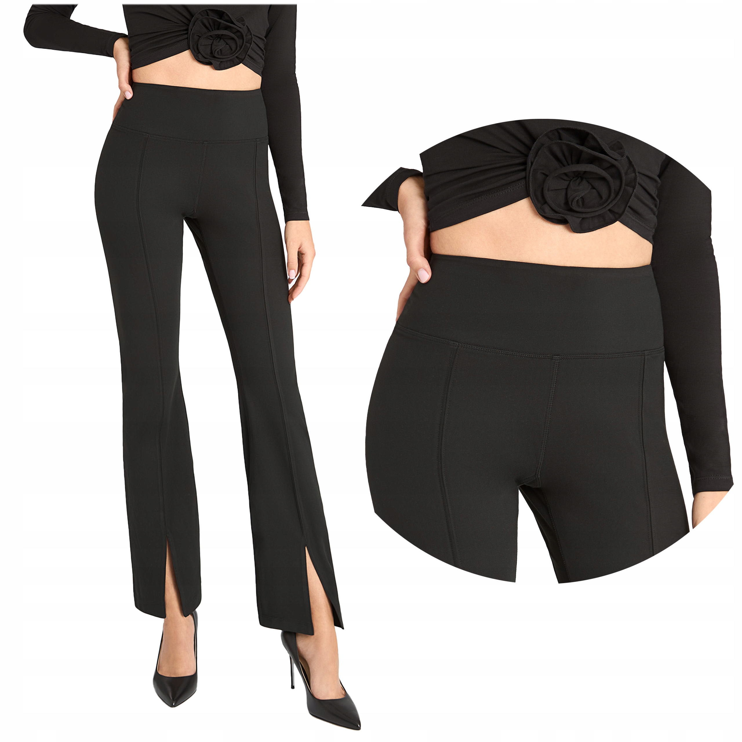 Dámské legíny typu zvony s efektním rozparkem 853 Flared Marilyn L