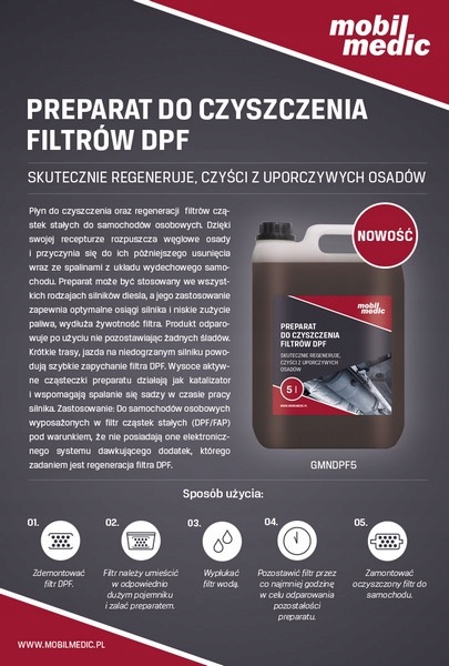 MOBIL MEDIC PREPARAT DO CZYSZCZENIA FILTRÓW DPF 5L Producent Mobil Medic