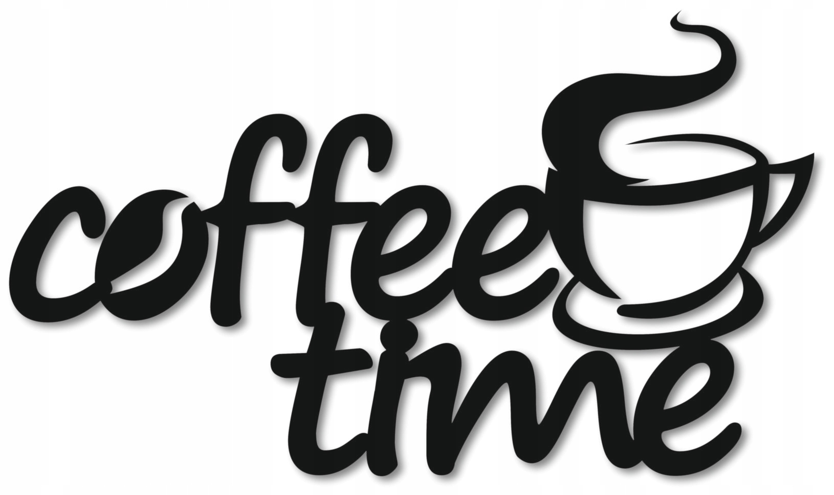 

Napis Na Ściane Coffee Time; Kawa ozdoba; czarny