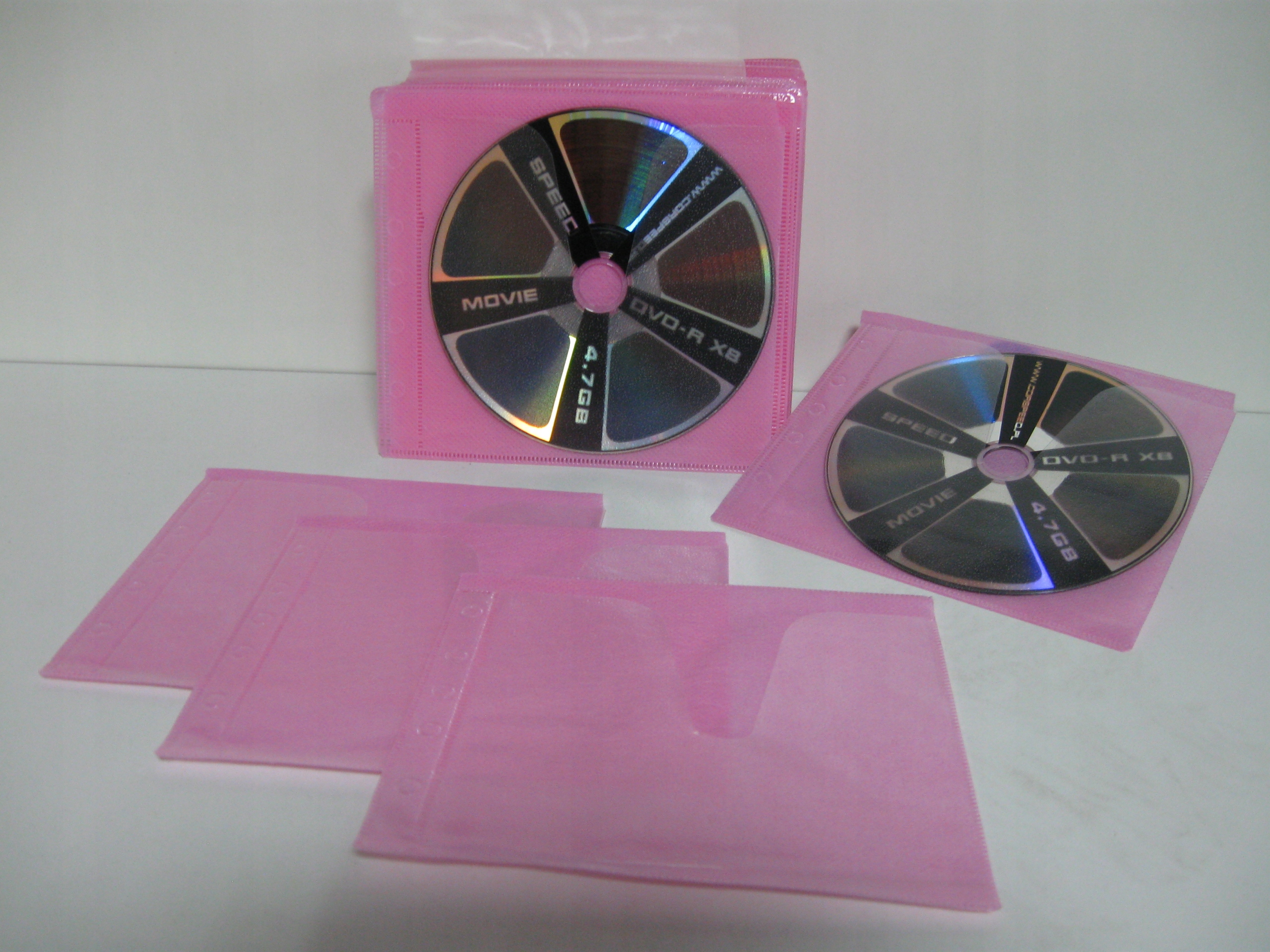  футболки для компакт-дисків для палітурки 100 Pink Capacity (Number of Disks) 2 