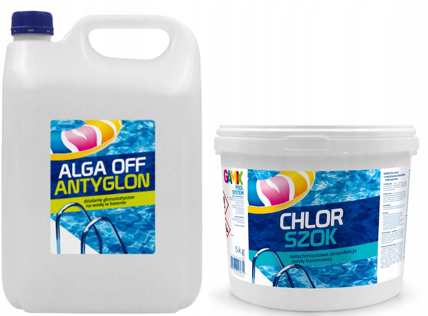 Chlor Szok Antyglon Alga Off Chemia Do Basenu Basenowa 5kg 4l Gamix