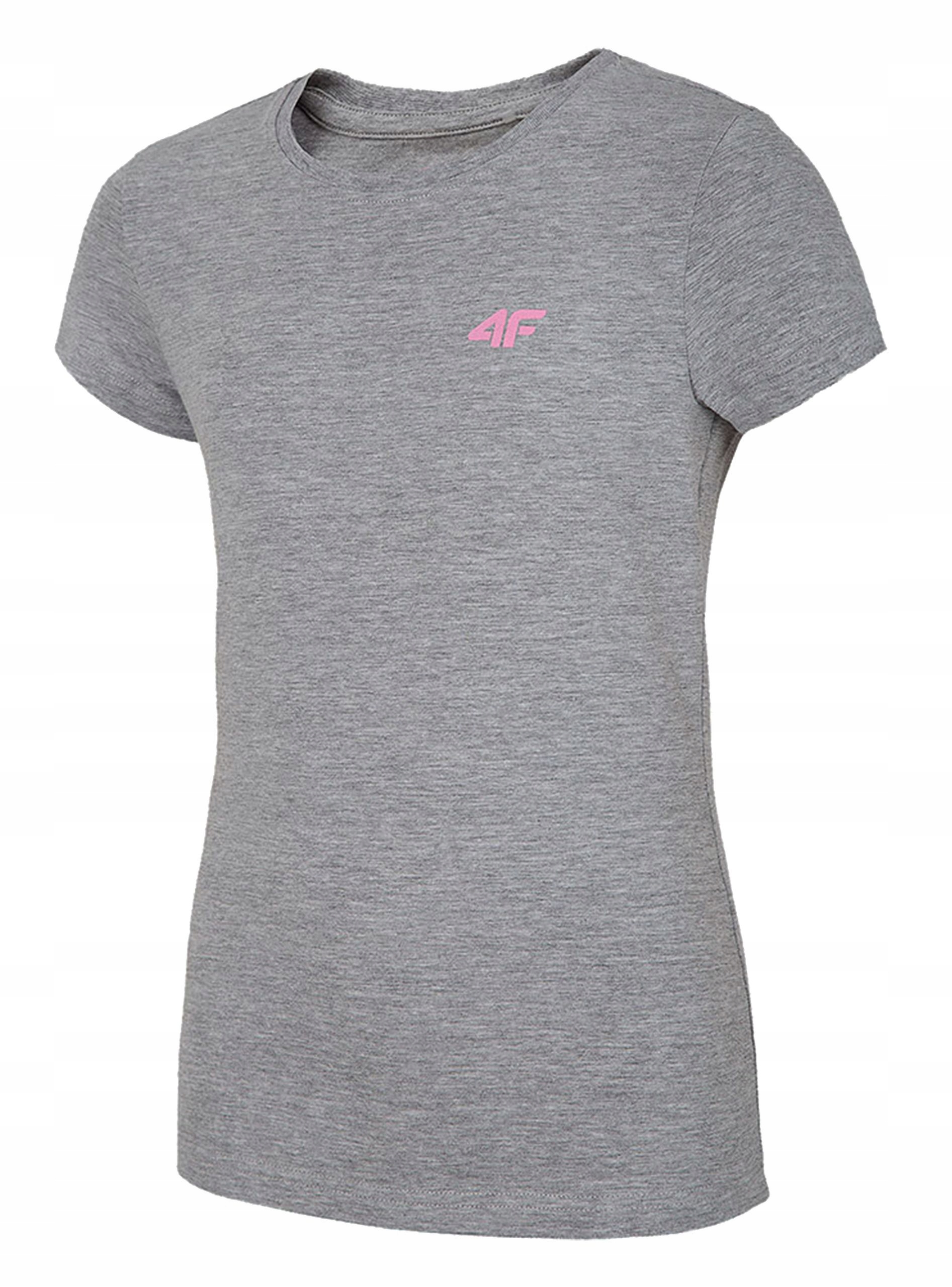 

T-shirt 4F Dziewczęcy HJL20 JTSD007 Szary R. 158