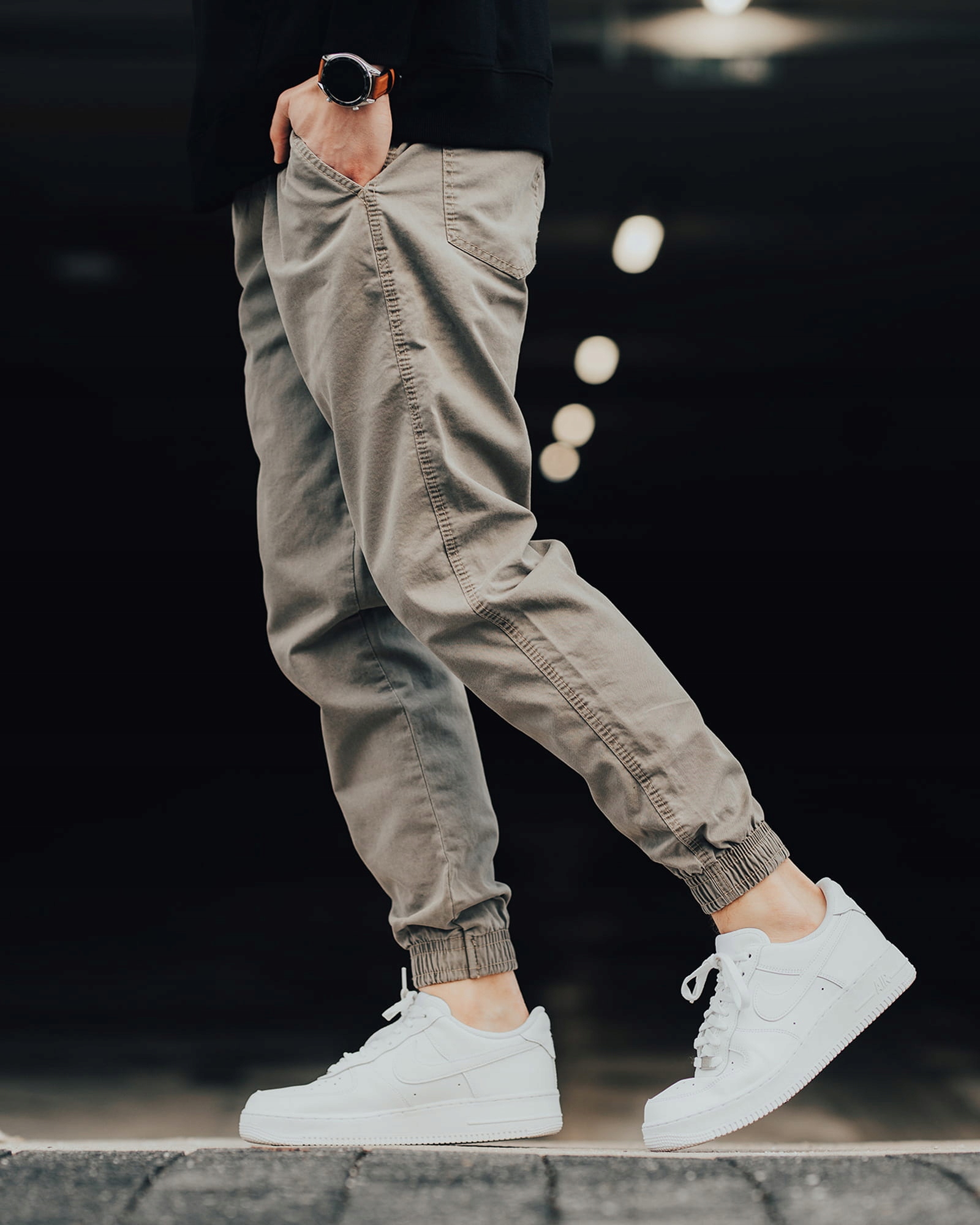 

Spodnie Jigga Joggery Chino Print Grey M.13 S