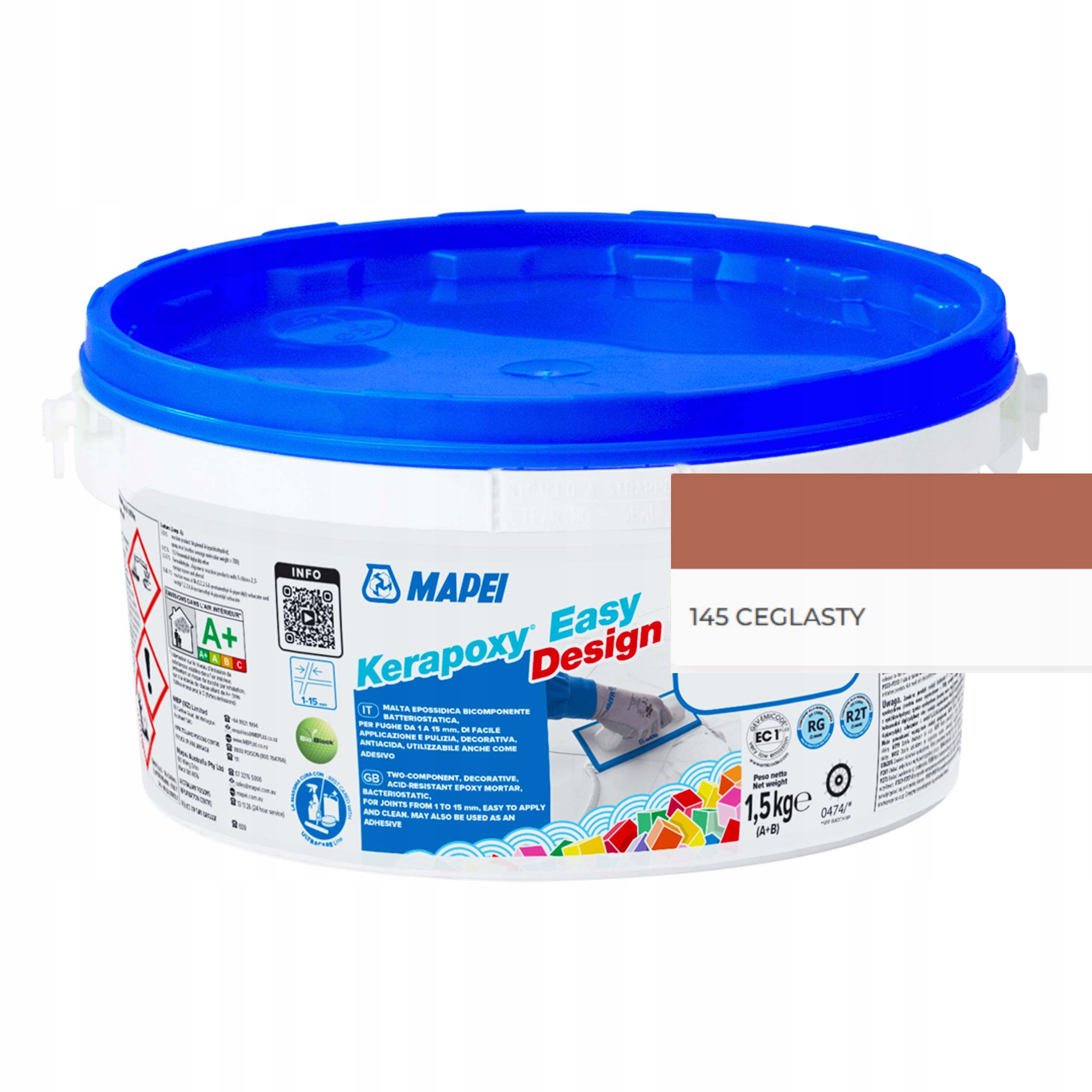 Mapei Epoxidová Spárovací Hmota Kerapoxy Easy Design 1,5 kg Kyselinovzdorná 145 Cihlová