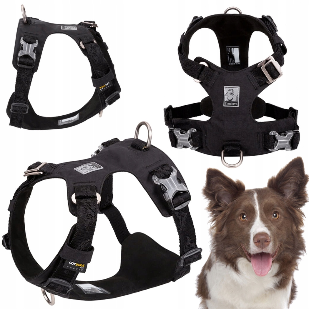 Szelki Dla Psa Wodoodporne Lekkie Truelove Adventure Soft Czarne L