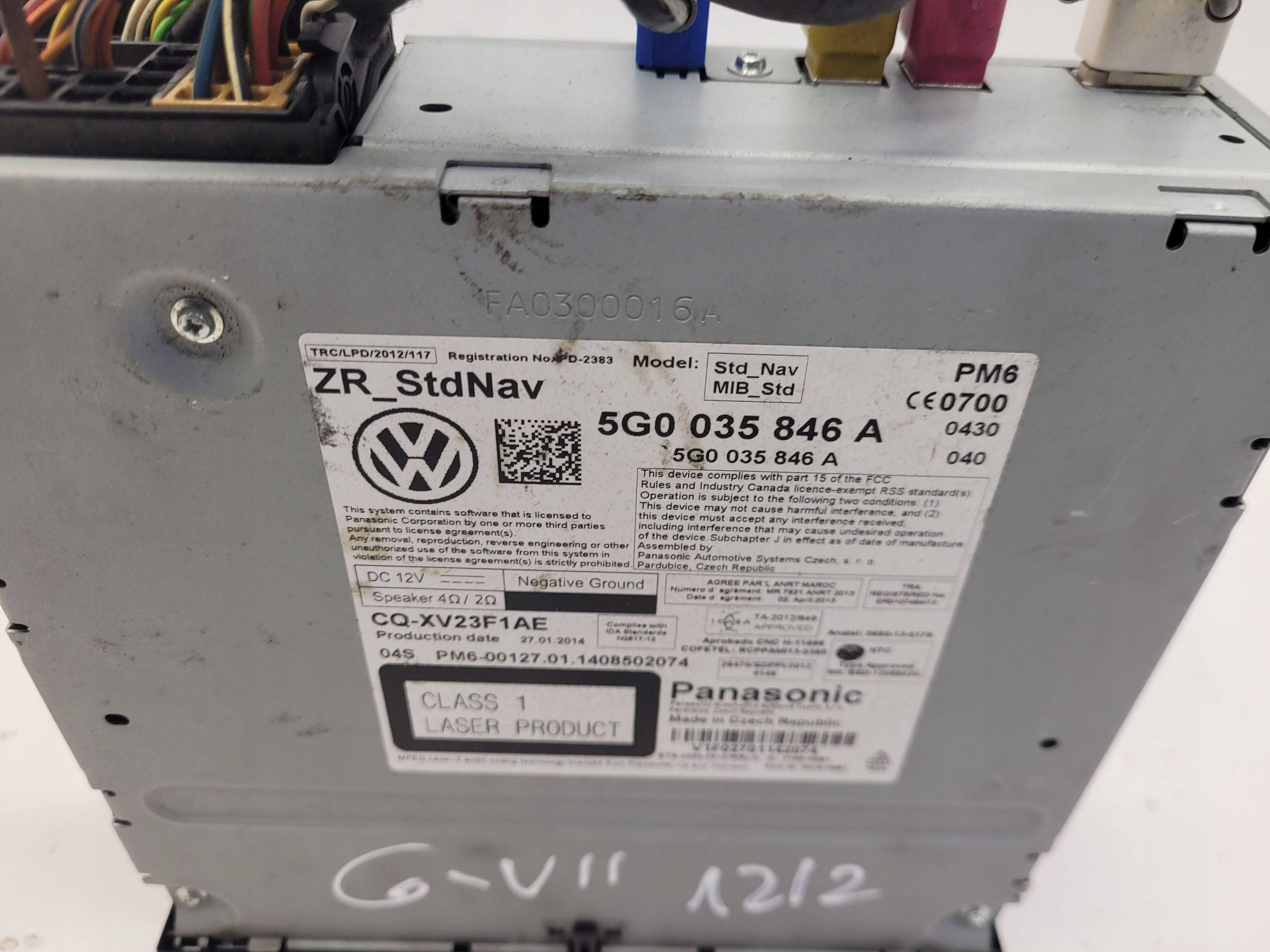 VW GOLF VII PASSAT B8 OCTAVIA III card reader SD navigation RADIO 12R