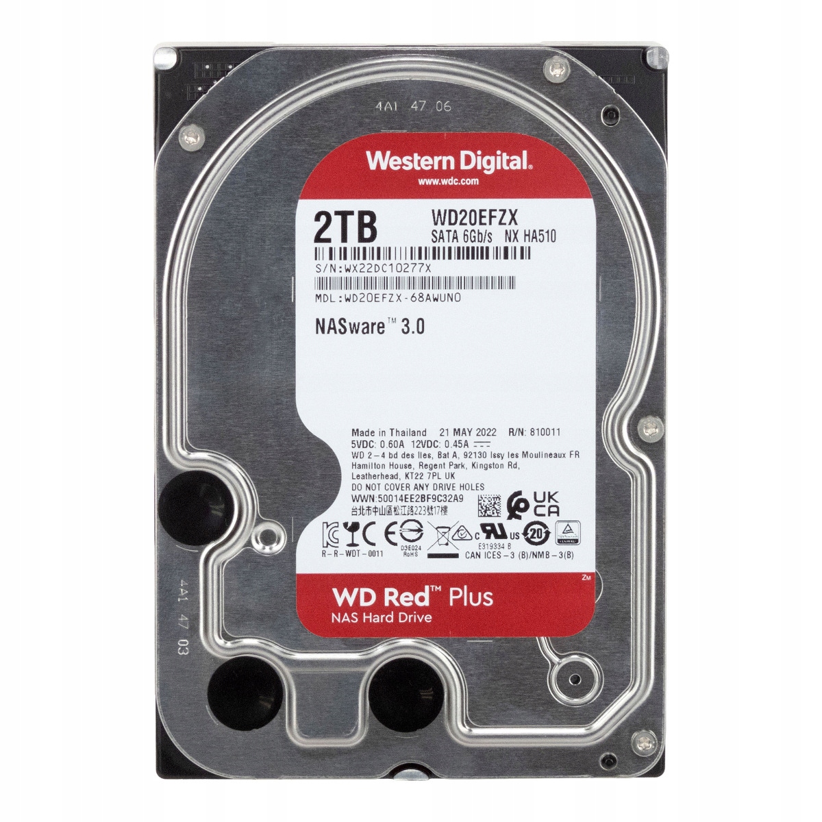 Wd Red Plus 2TB 5.4K 128MB Sata III 3.5'' WD20EFZX NASware 3.0 Nx HA510