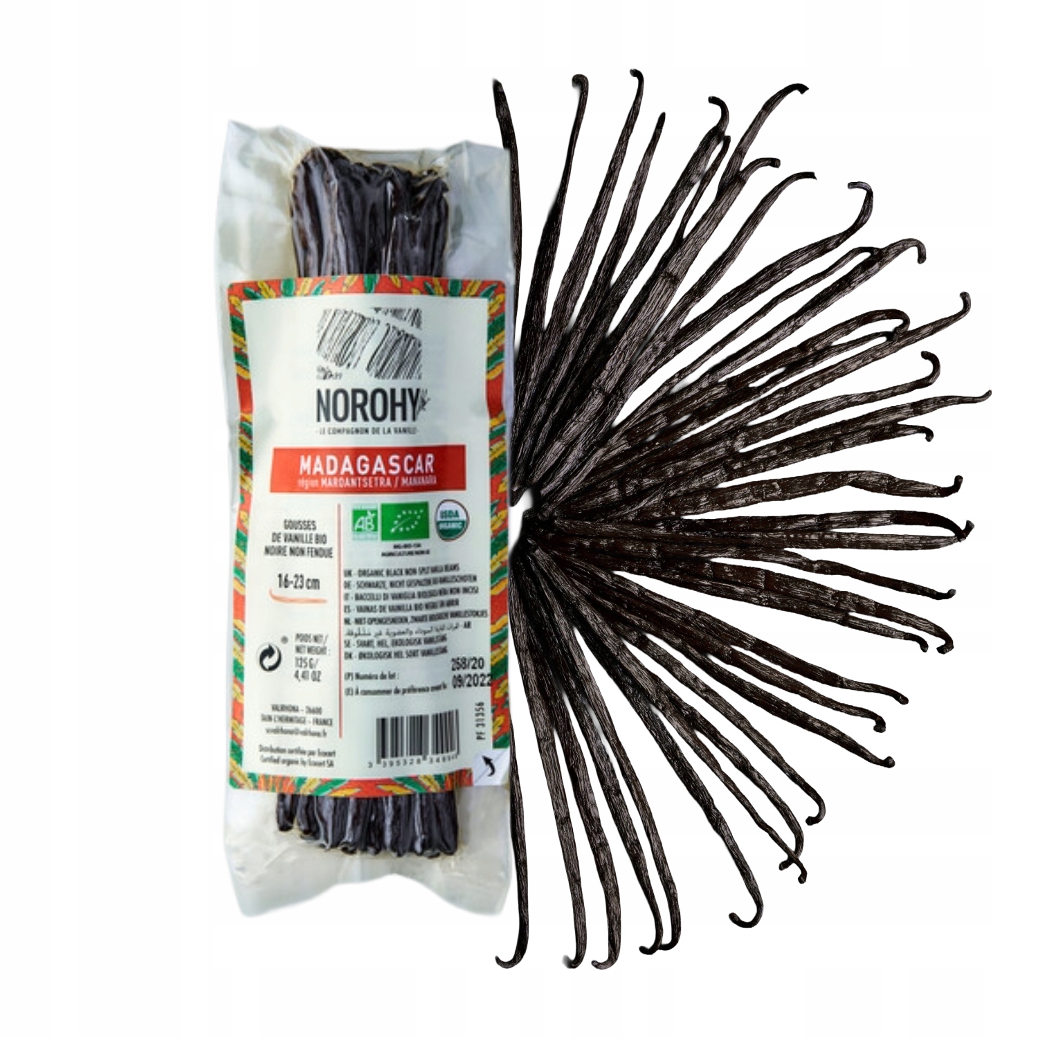 Levně Vanilkové tyčinky Bourbon Madagaskar Bio Norohy 16-23 cm, 125 g