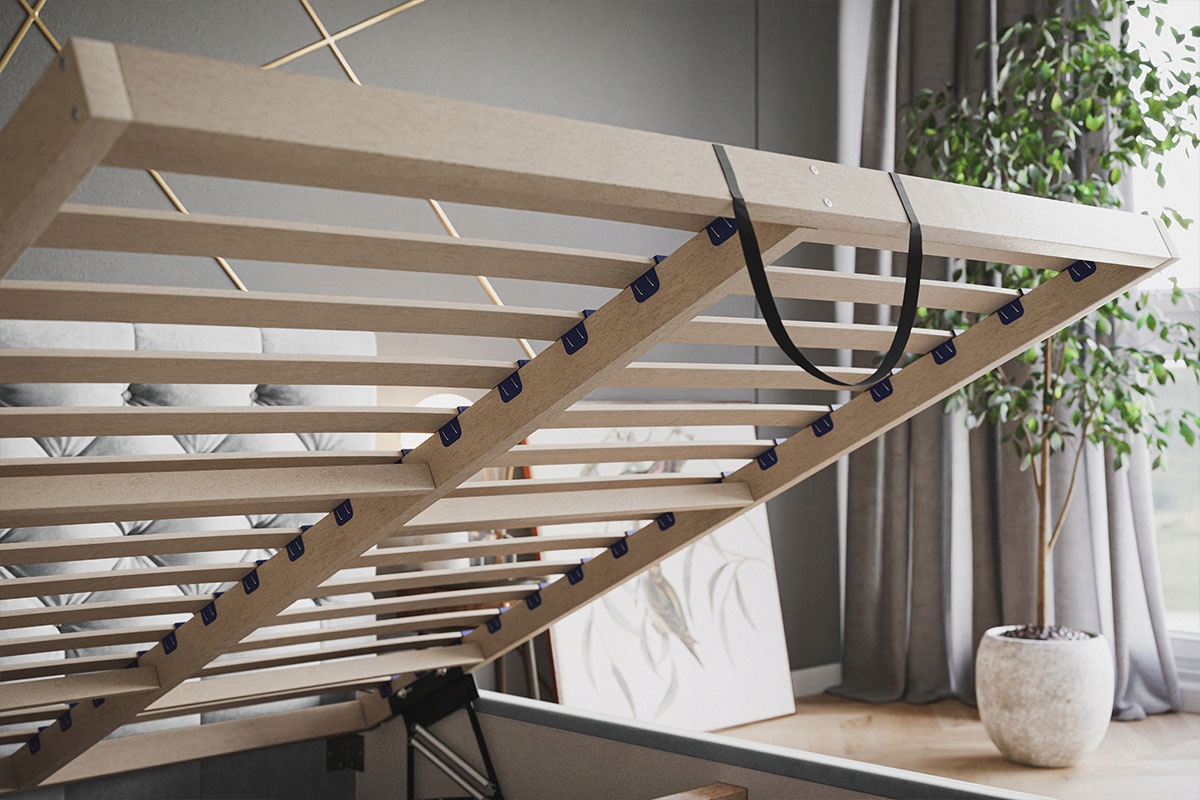 Łóżko tapicerowane Slim 7 160x200 stelaż pojemnik Szerokość mebla 168 cm