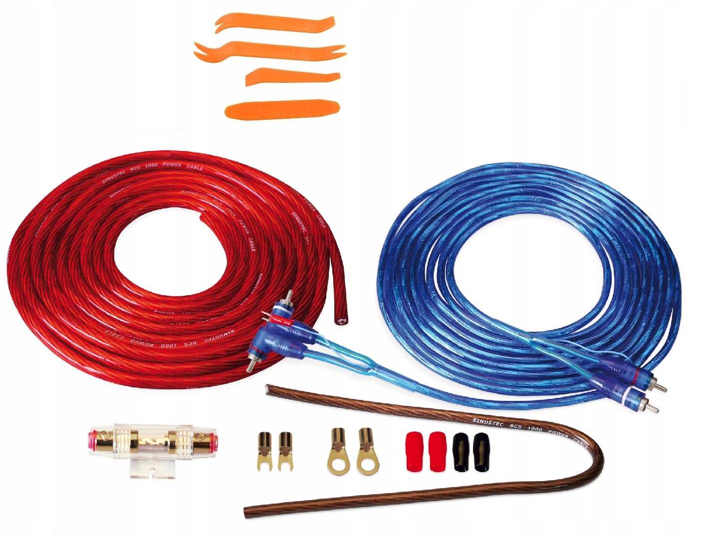 Sinustec BCS-1000 sada kabelů 10 mm² pro zesilovač +++ klíče na čalounění