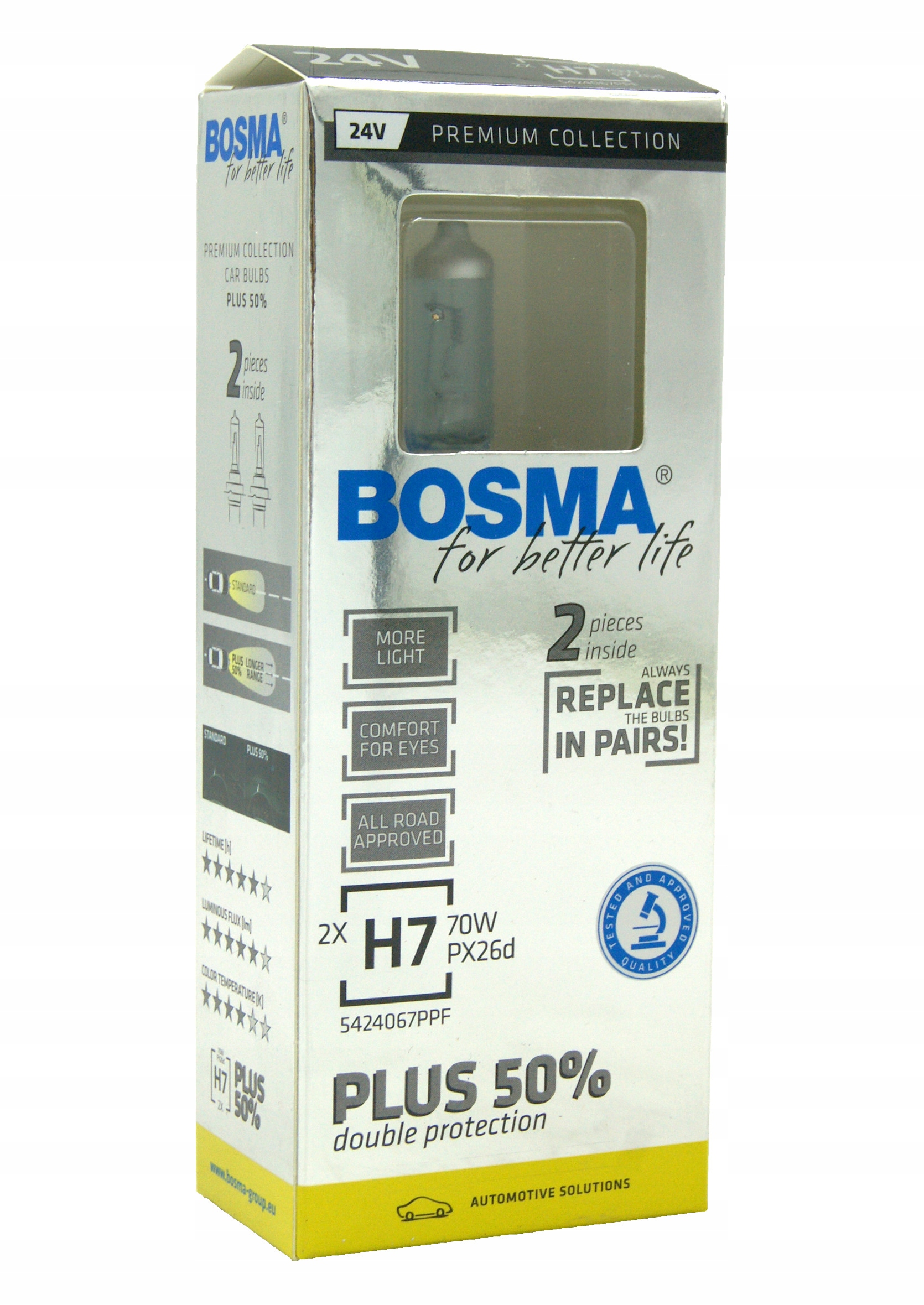 

Żarówki Bosma Plus +50% H7 24V 70W 2szt