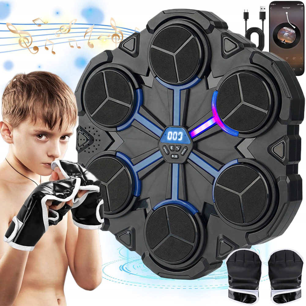Inteligentna Maszyna Do Boksowania Montowana Ścianie Bluetooth 9 Prędkości