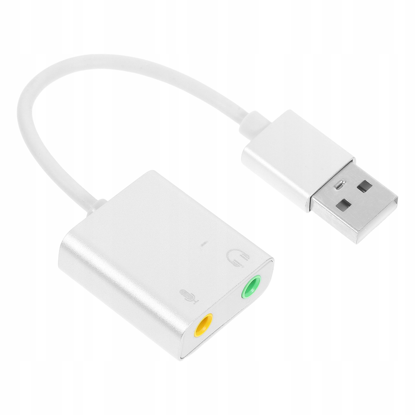 KOMPAKTOWY PRZETWORNIK KARTY DŹWIĘKOWEJ USB DO ZESTAWU NAGŁOWNEGO I MIKROFONU KOMPUTEROWEGO