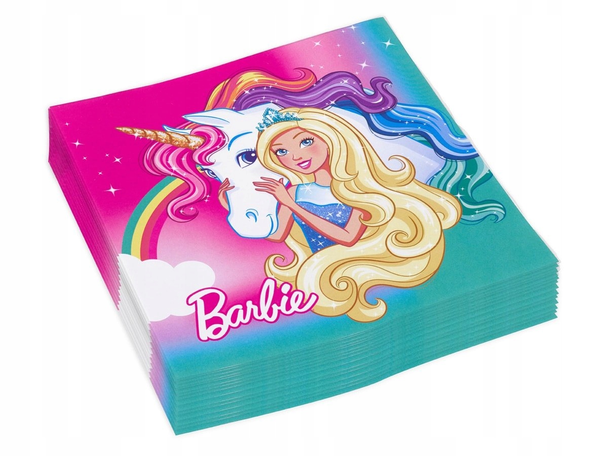 

Serwetki urodzinowe Barbie nr 2 - 33 cm - 20 szt