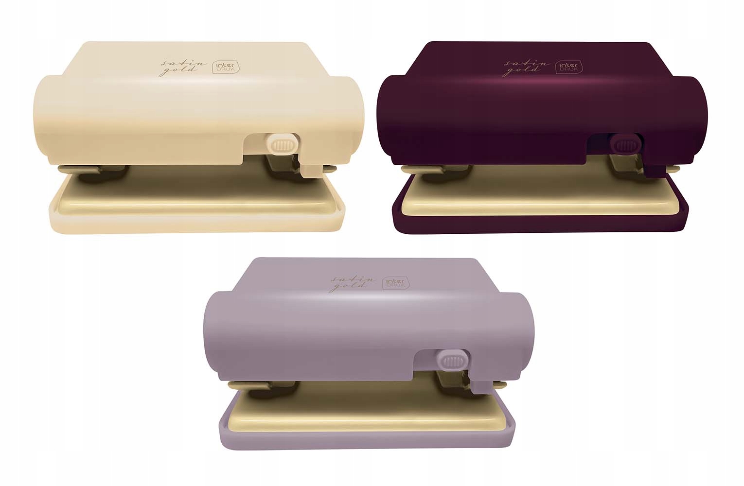 Dziurkacz biurowy 20 kartek Satin Gold Interdruk