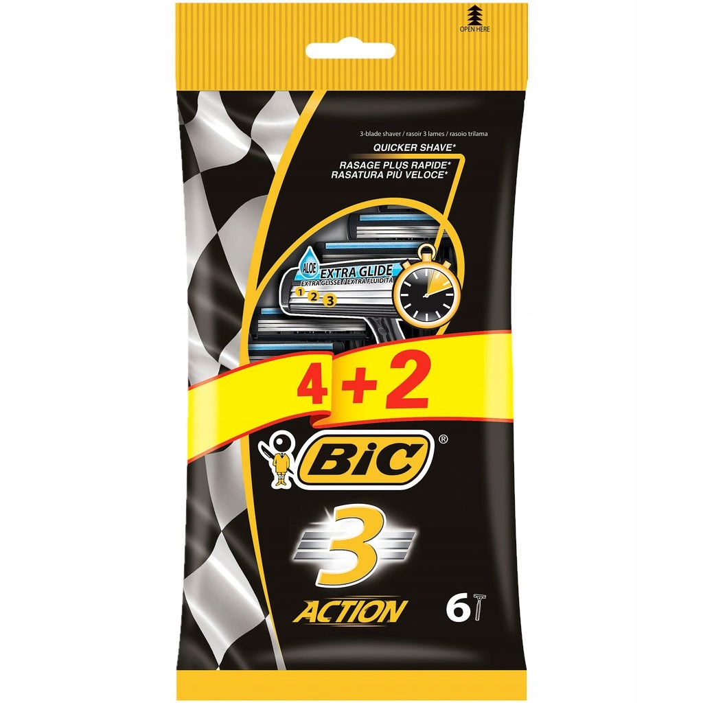 

Jednorazowa Maszynka Do Golenia Bic 3 Action 6 szt