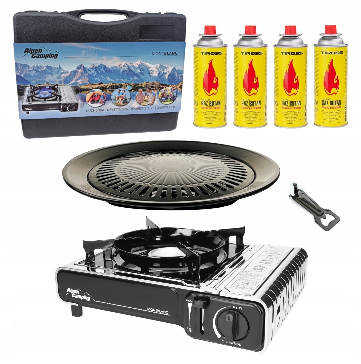 

Kuchenka Turystyczna gazowa Grill +4xGAZ stal Inox