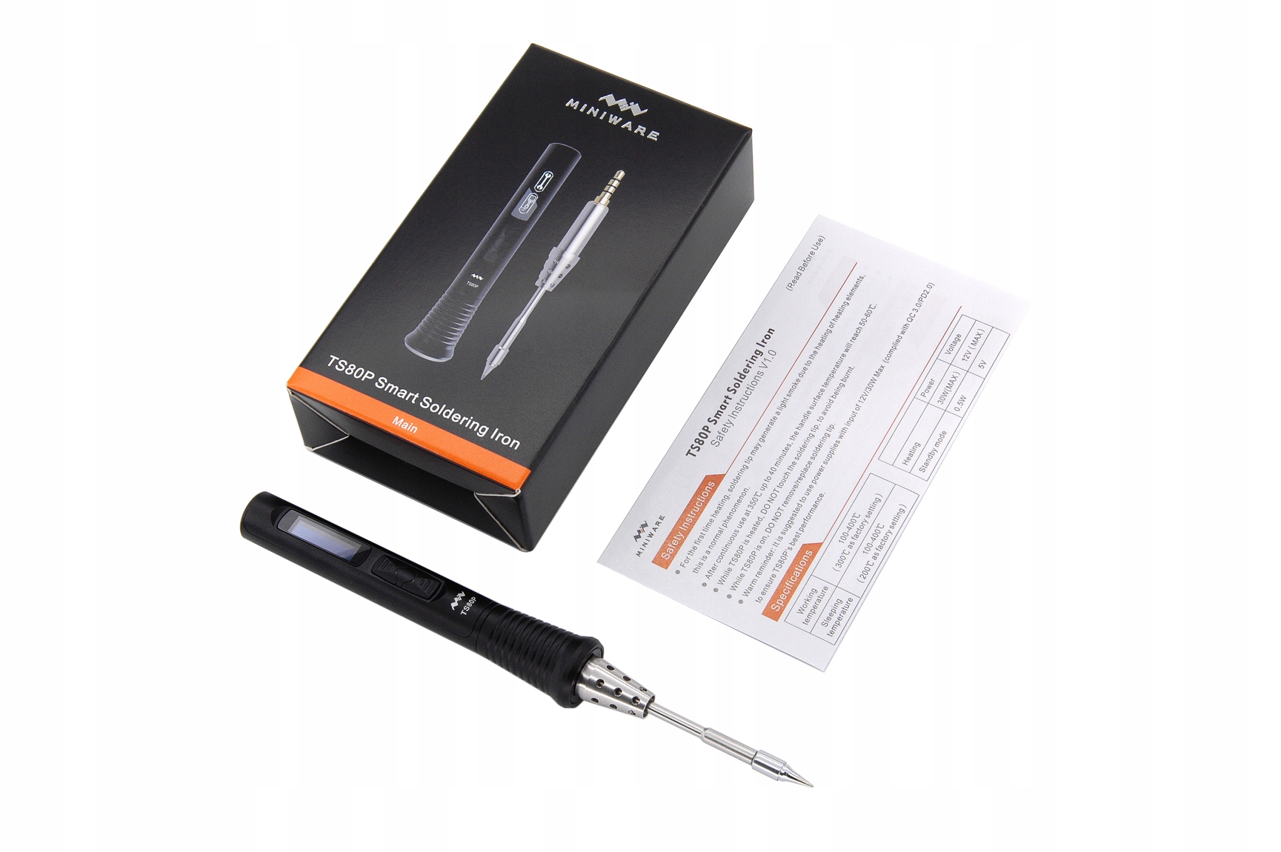 

Programowalna Cyfrowa Lutownica TS80P Usb-c 30W