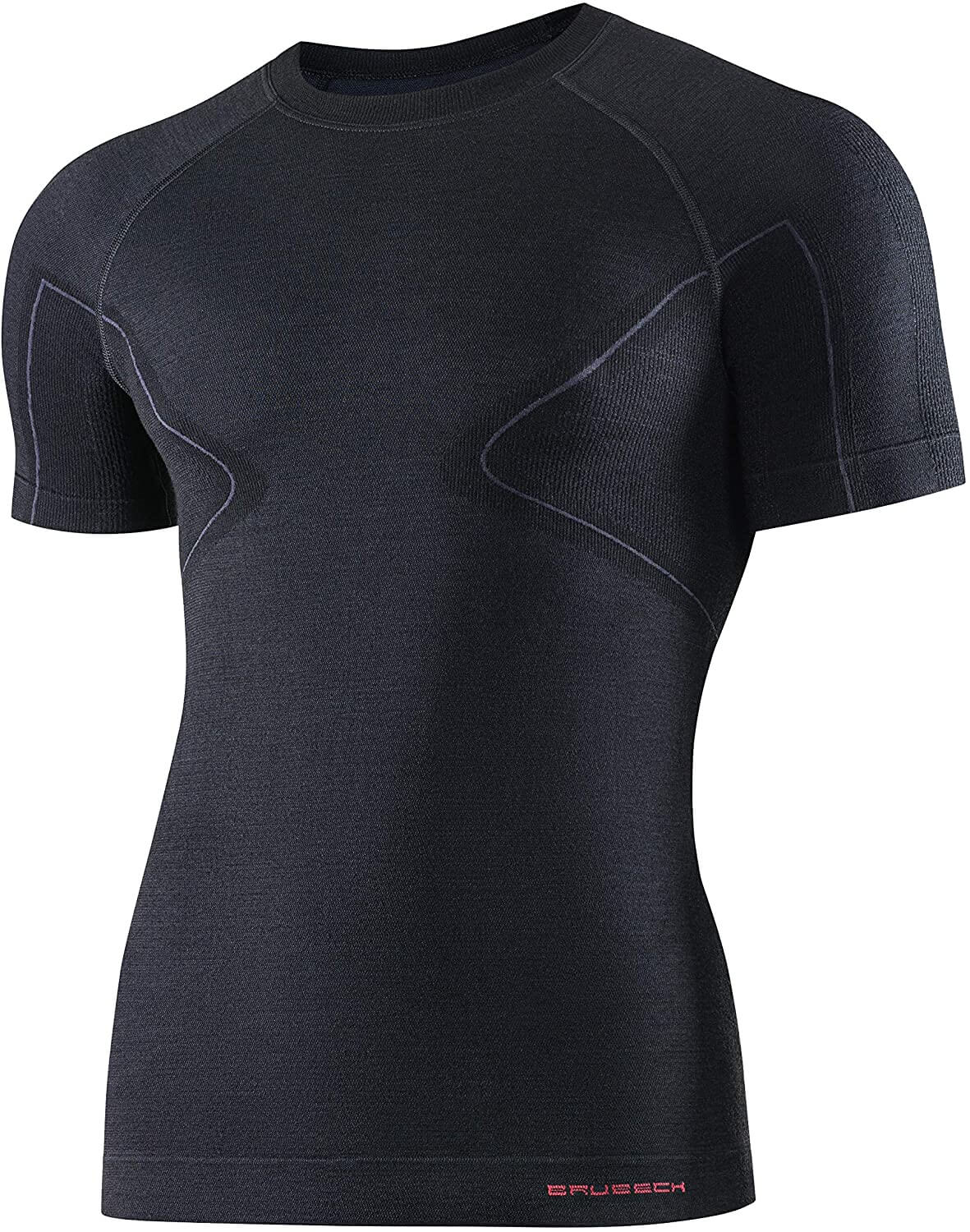 Męska Wełniana Koszulka T-shirt Brubeck Merino Wool SS1171M Czarny M