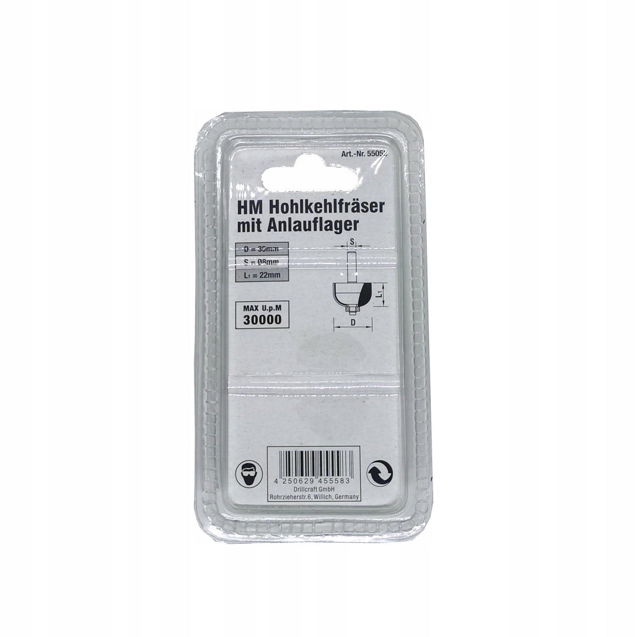 Frez HM kształtowy z łożyskiem 35 mm Drillcraft Marka Drillcraft