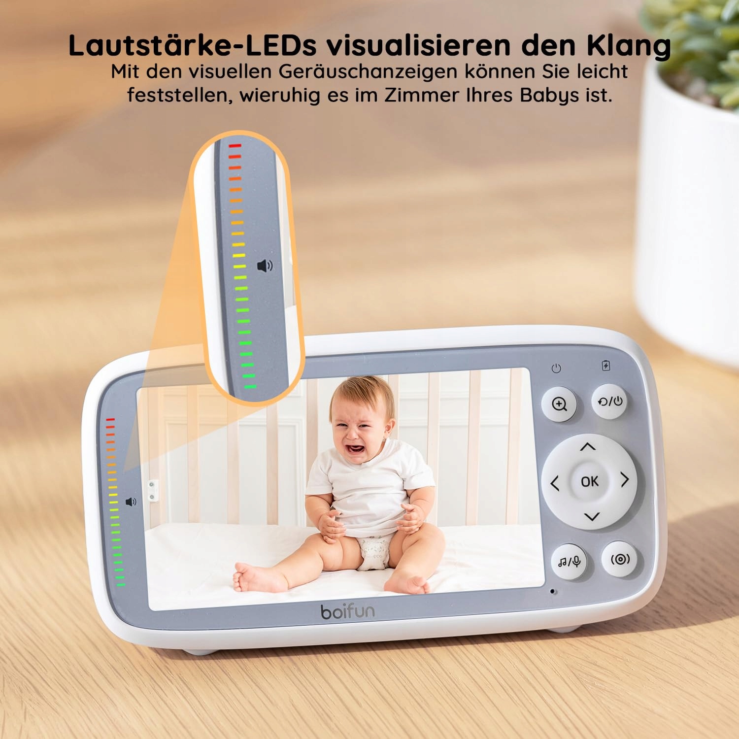 BOIFUN Babyfon Kamera VOX Nocna Wizja Monitor 4" IPS Audio 2024 — miniatura 8