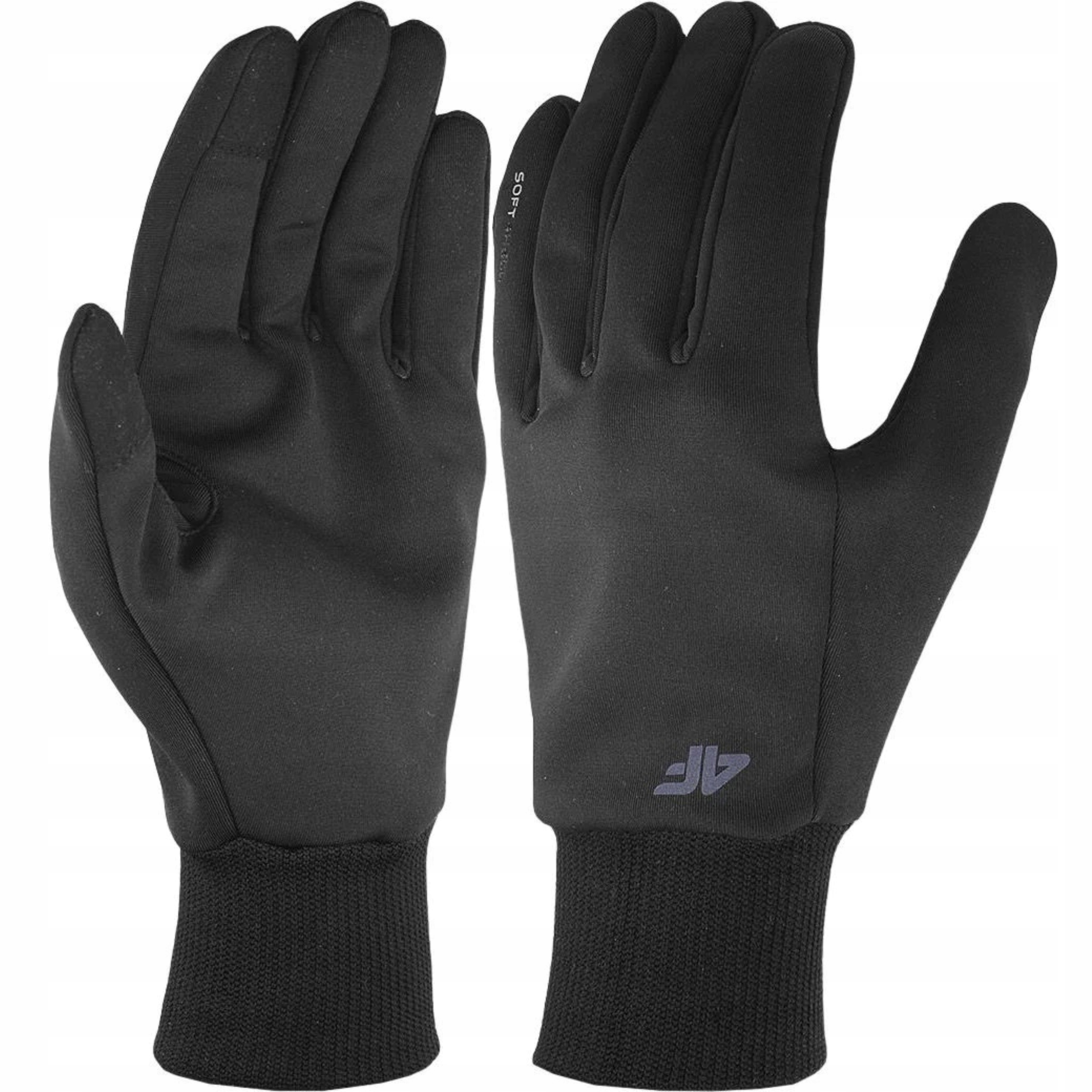 RĘKAWICZKI SOFTSHELLOWE ZIMOWE 4F DOTYKOWE UNISEX TOUCH SCREEN L