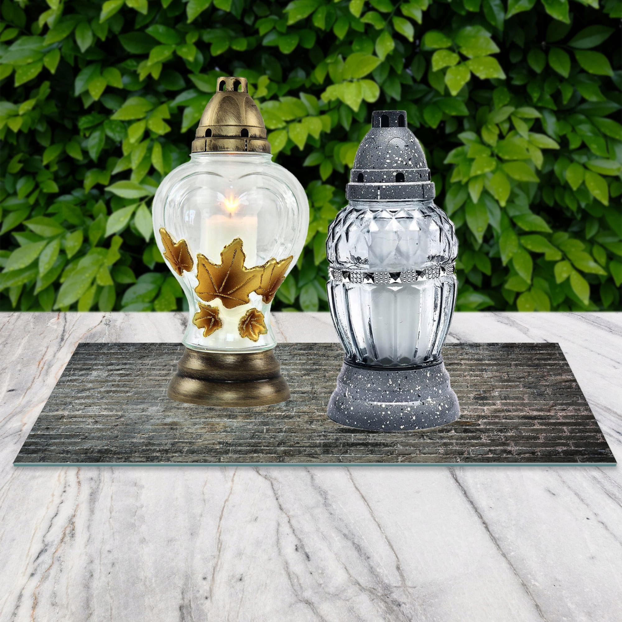 SZKLANA PODSTAWKA POD ZNICZE 60x20cm Mur 206c Marka inna