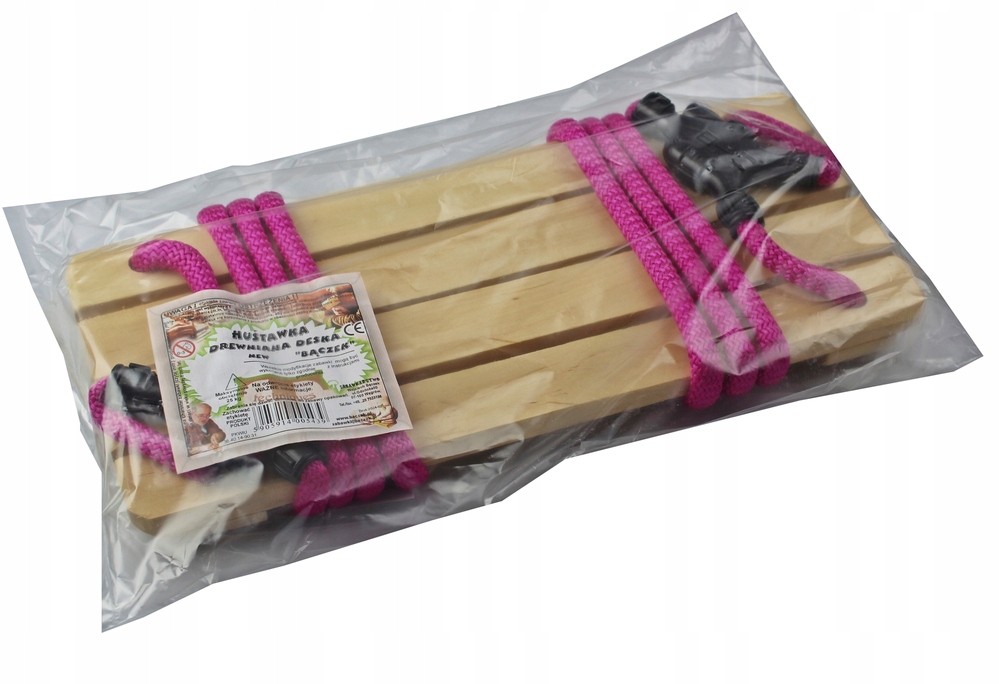 HUŚTAWKA DREWNIANA DESKA BĄCZEK Z REGULACJĄ LIN PRODUKT POLSKI Materiał drewno