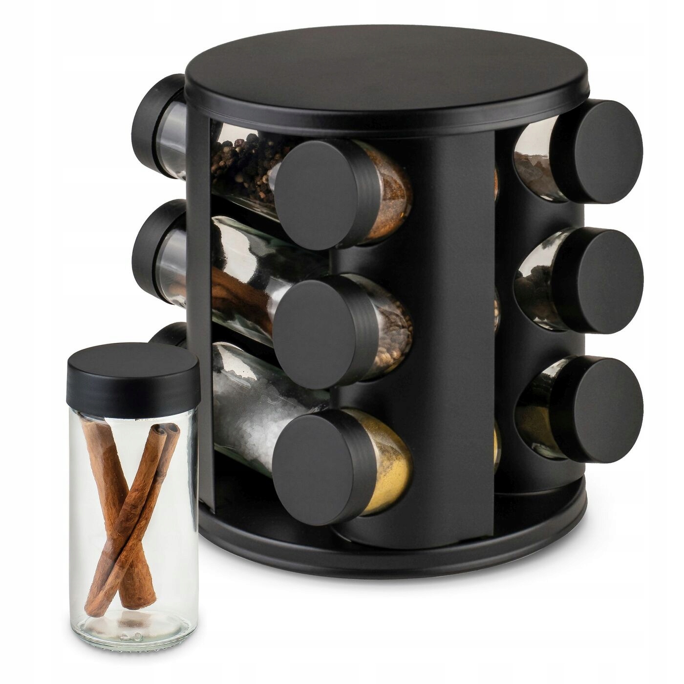 

Komplet 12 Przyprawników Na Obrotowym Stojaku