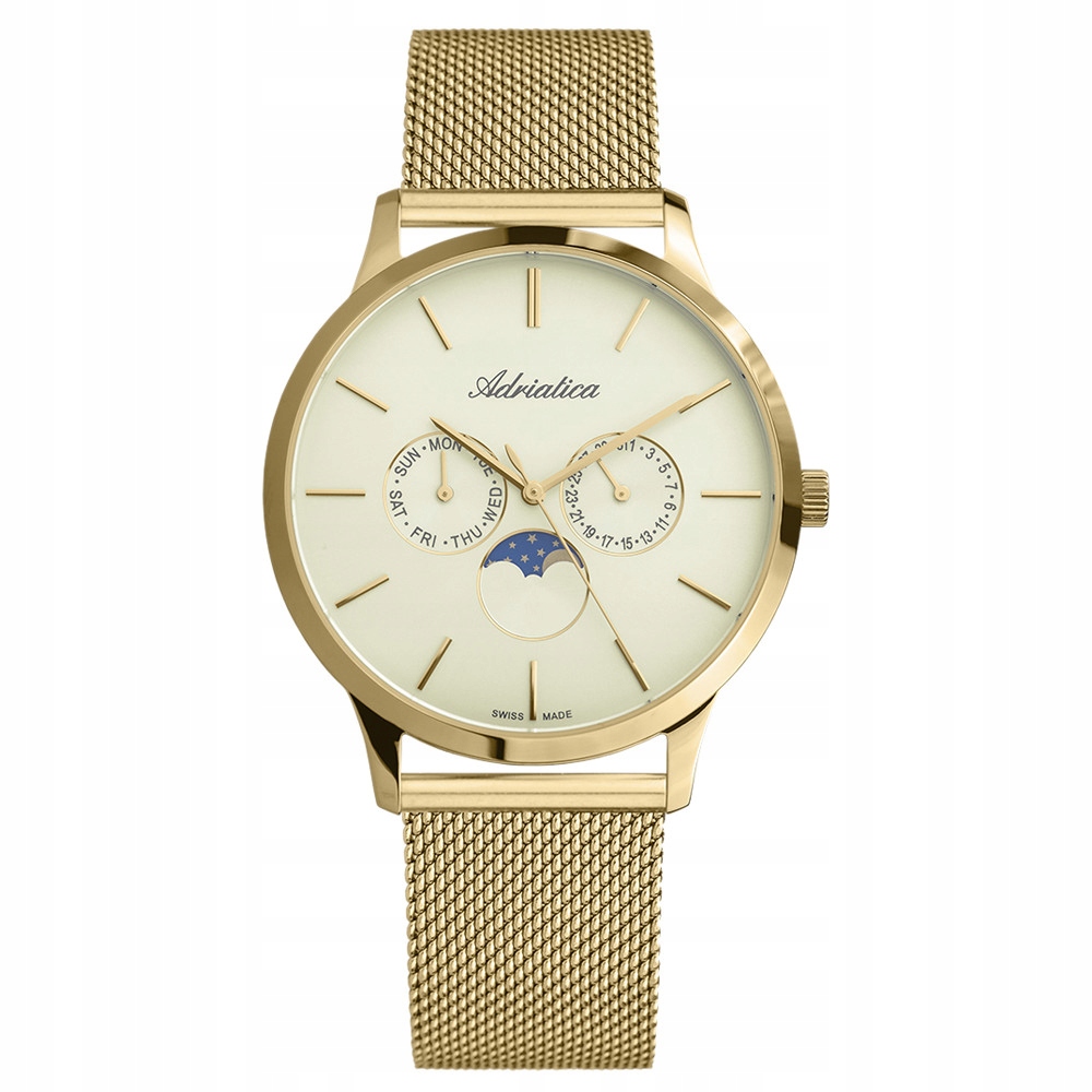 Pánské Hodinky Adriatica A1274.1111QF zlaté