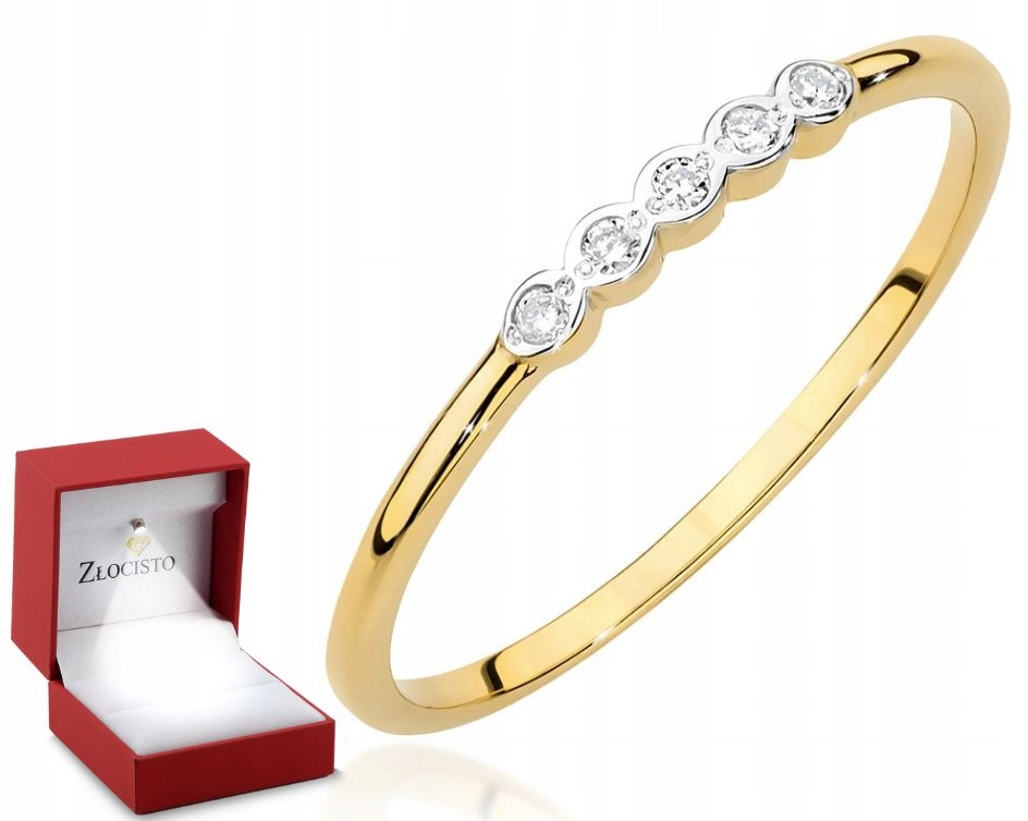 Zlatý Prstýnek s Brilianty 585