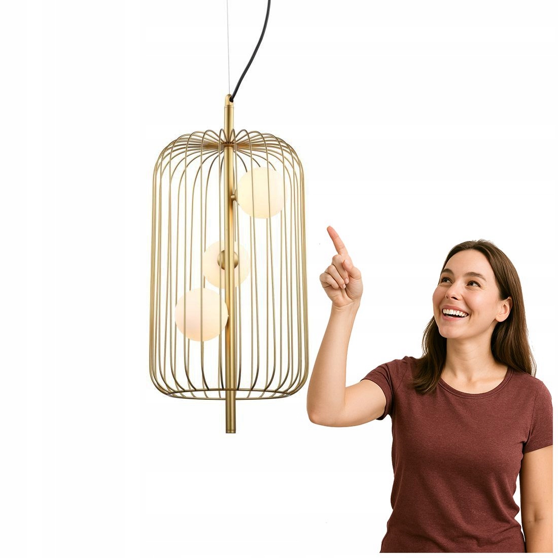 Závesná lampa Hayden zlato-modernistická Italux