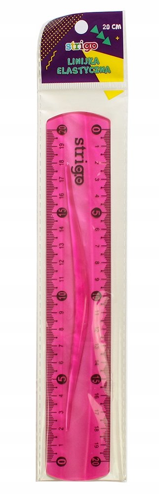 LINIJKA ELASTYCZNA STRIGO 20 CM RÓŻOWA