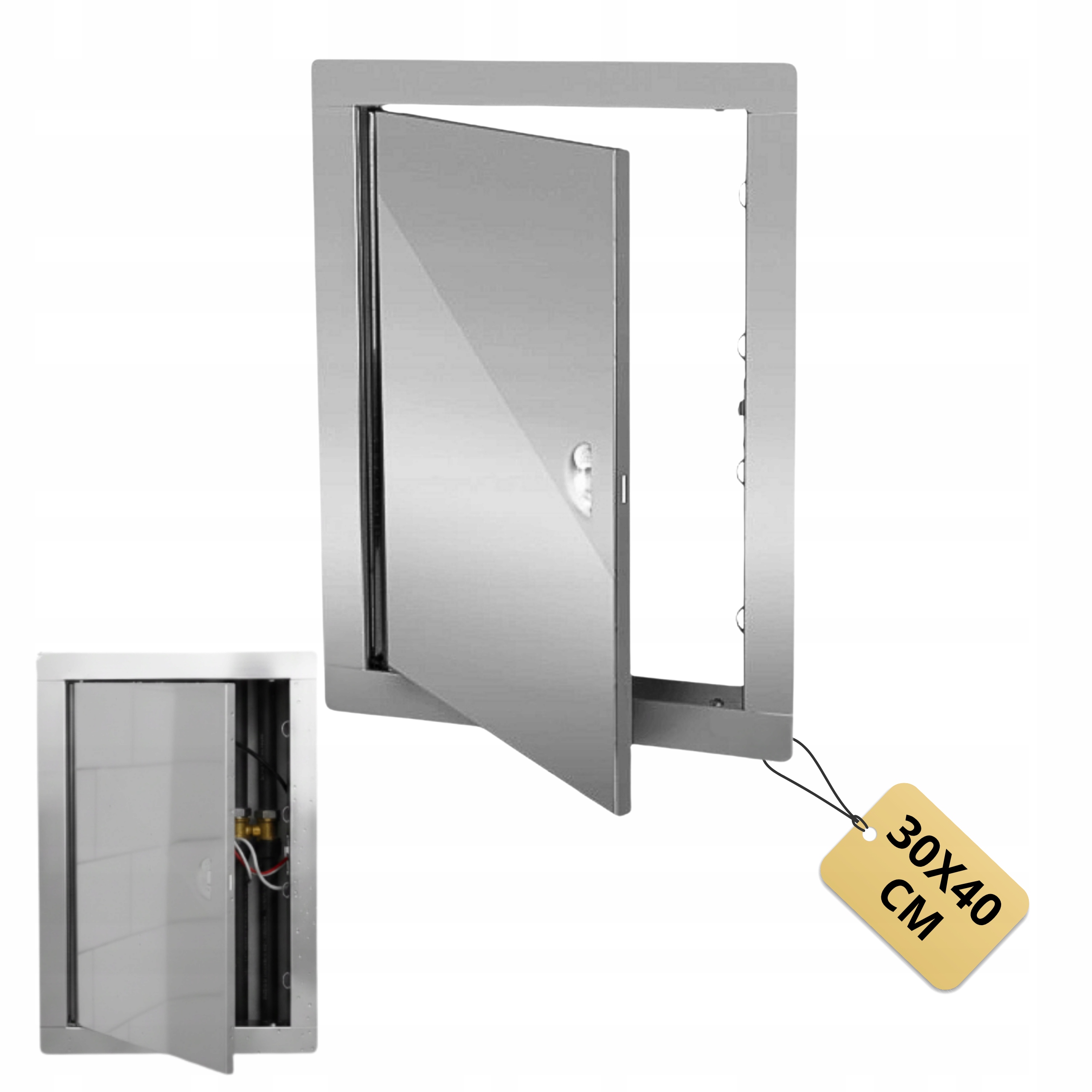 Revizní Dvířka Nerezová 30x40 cm Kovové Rámeček Čistící Zámek