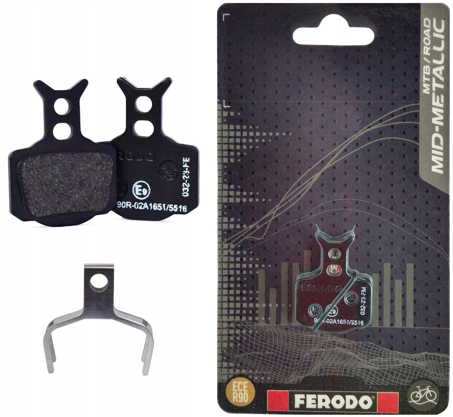 Klocki hamulcowe rowerowe Ferodo allround półmetaliczne FBP005FM RR1 One
