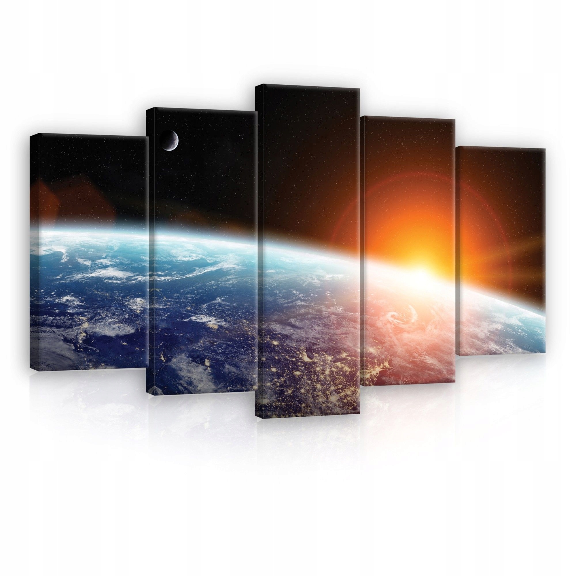 Obraz 100x60 Země z vesmíru východ/západ slunce vesmír atmosféra planeta