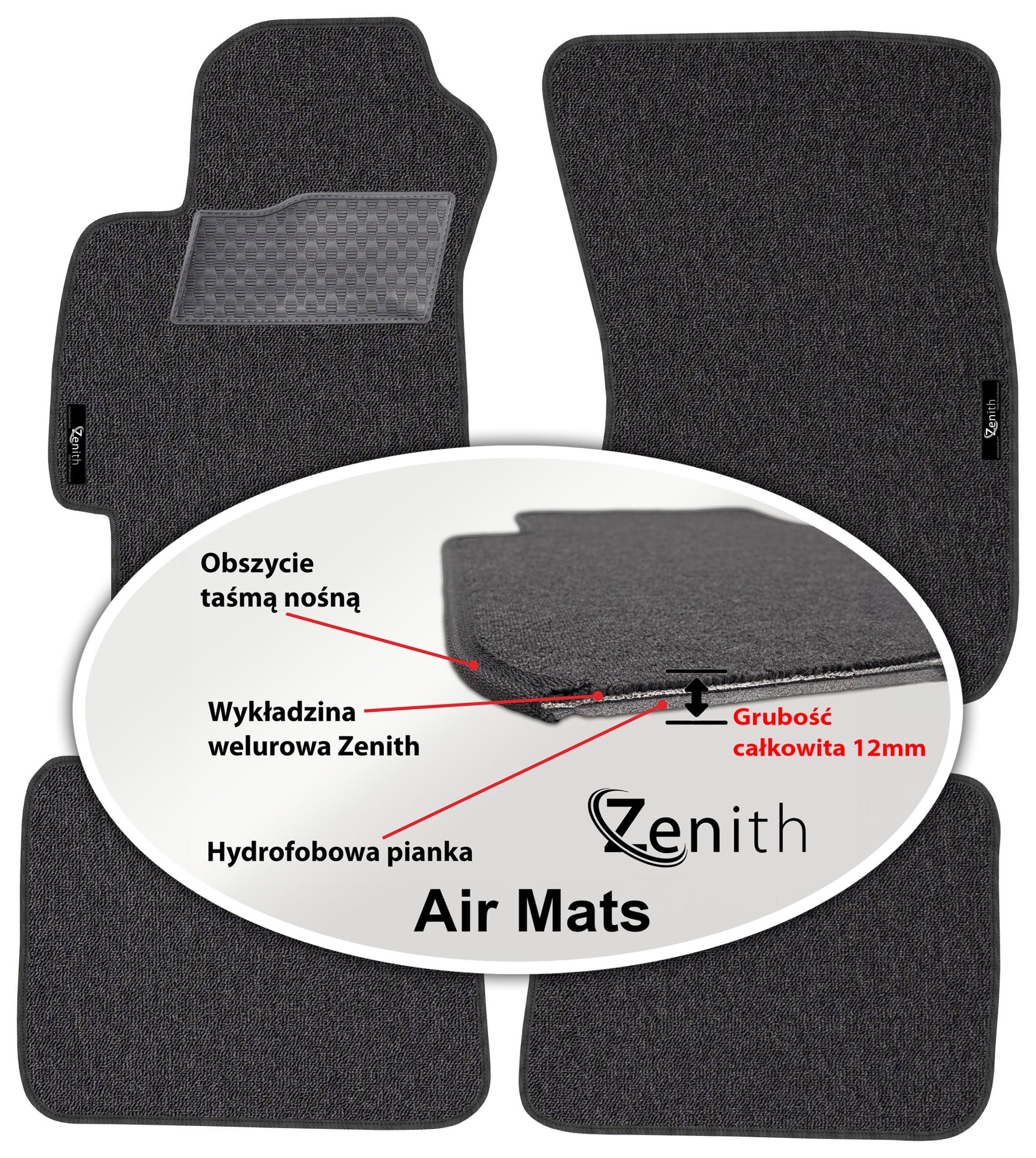 Subaru Legacy IV 2003-2009 Velúrové koberčeky do auta Zenith Air Mats
